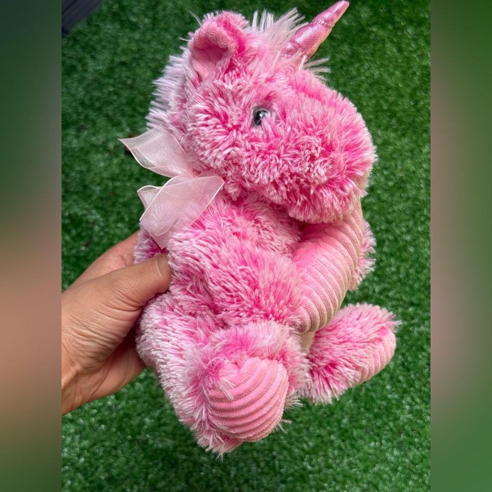 Dan Dee Pink Unicorn Plush Stuffed Animal With Valentine Heart